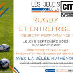 Les Jeudis de la Cité – RUGBY et ENTREPRISE : objectif performance !