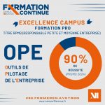 90% de réussite pour la formation longue « Outils de Pilotage de l&rsquo;Entreprise – OPE »