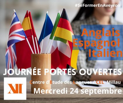 Journée Portes Ouvertes au Centre d’Étude des Langues – Campus XIIe Avenue/CCI Aveyron (24/09/2025)