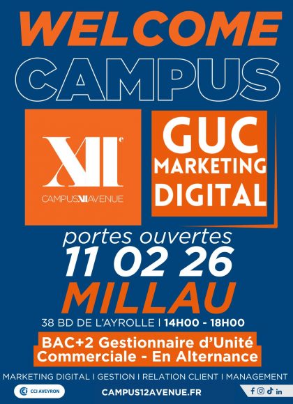 WELCOME CAMPUS MILLAU 2026 – Découvrir l&rsquo;expérience GUC et se former à Millau (11/02)