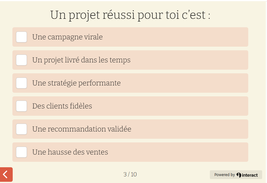 Quiz - Quel métier du digital te correspond - Exemple Q3