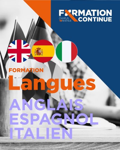 LANGUES : perfectionnez votre Anglais, Espagnol ou Italien avec Campus XIIe Avenue