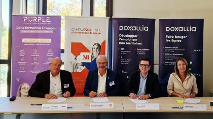 Convention de partenariat en faveur des compétences, de la formation et de l’ancrage territorial des talents DOXALLIA / Campus 12